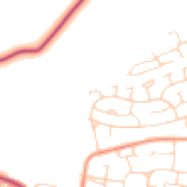 Daytime road noise heatmap for S41 8BW