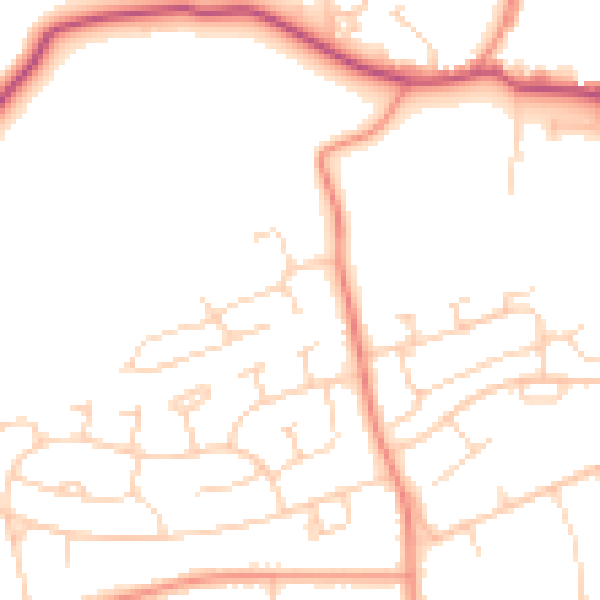 Daytime road noise heatmap for S41 8DH