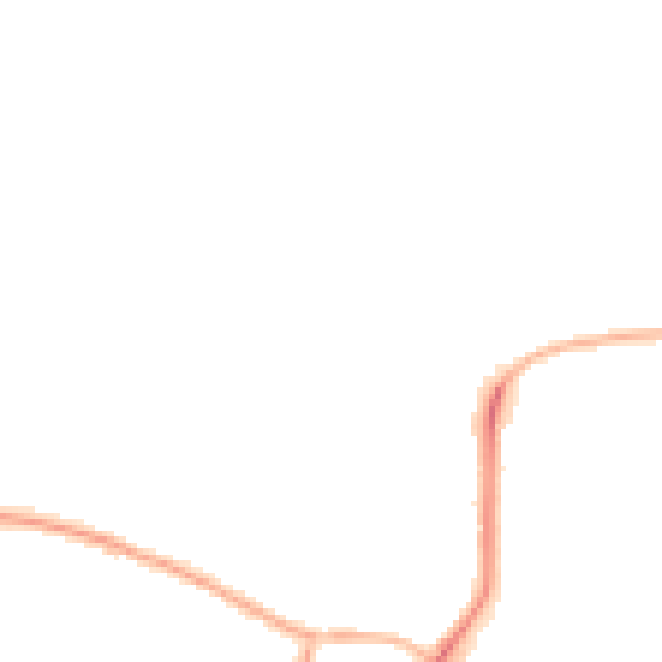 Night-time road noise heatmap for S41 8DZ