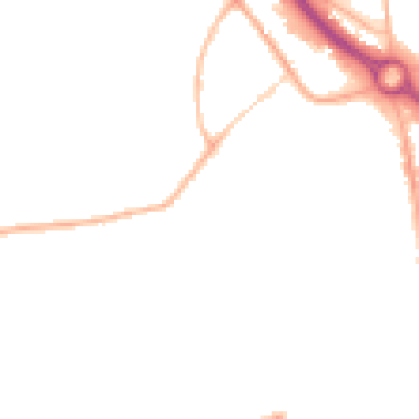 Night-time road noise heatmap for S41 8SJ