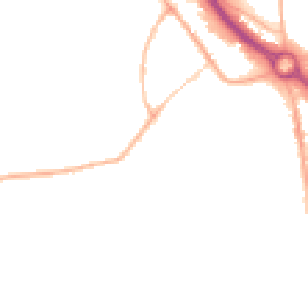 Night-time road noise heatmap for S41 8SN