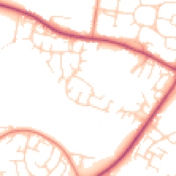 Daytime road noise heatmap for S41 8WD