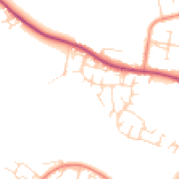 Daytime road noise heatmap for S41 8XJ