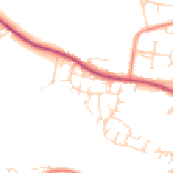 Daytime road noise heatmap for S41 8XL