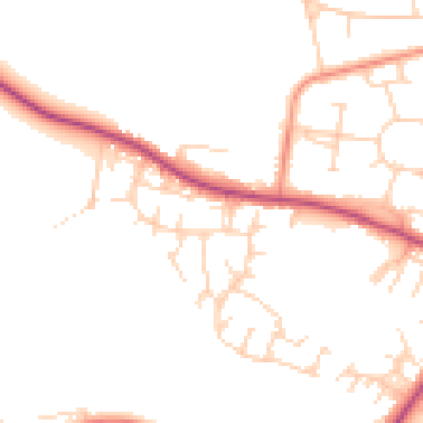 Daytime road noise heatmap for S41 8XR