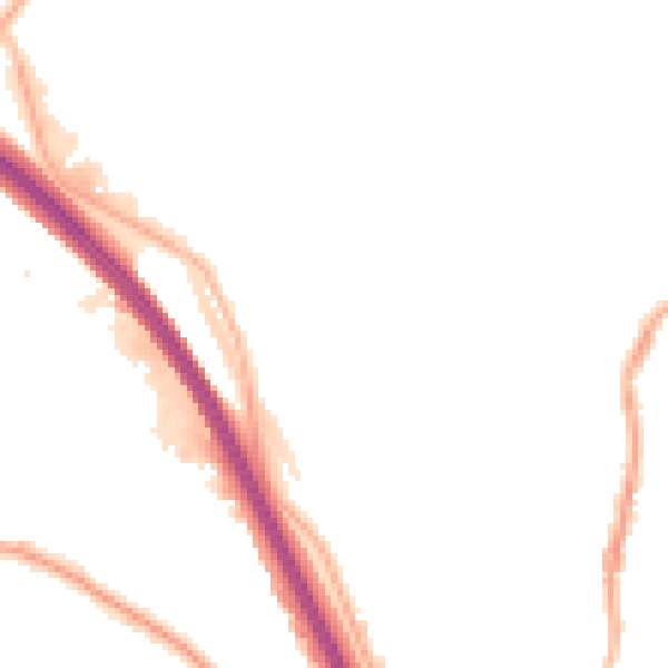 Night-time road noise heatmap for S41 9DR
