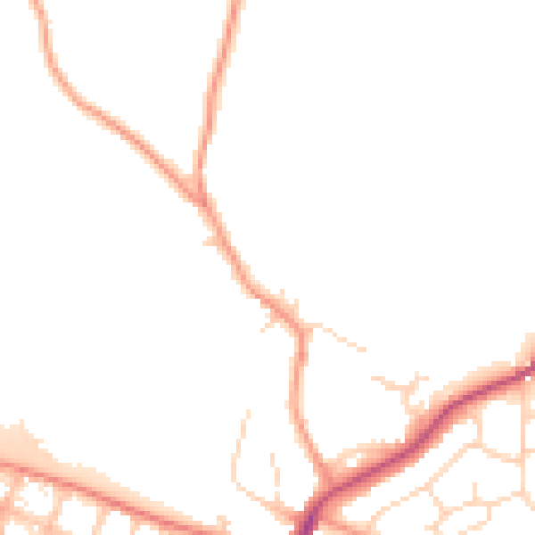 Daytime road noise heatmap for S41 9FF