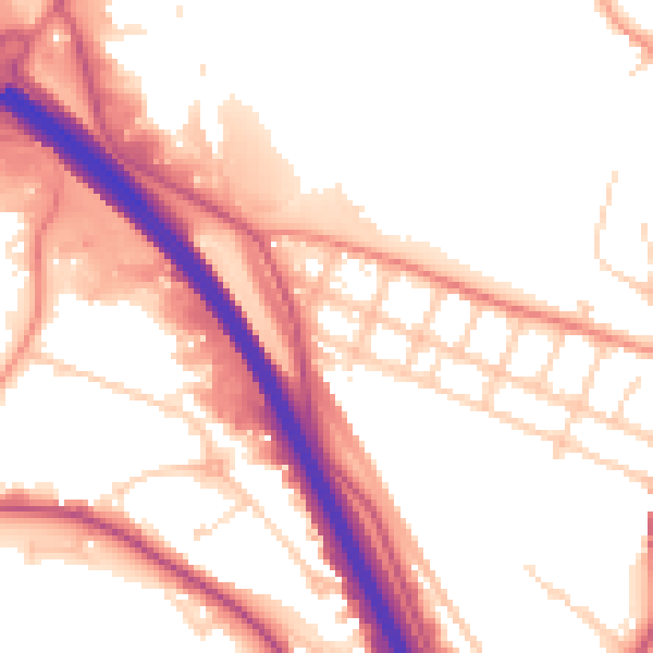 Daytime road noise heatmap for S41 9HH