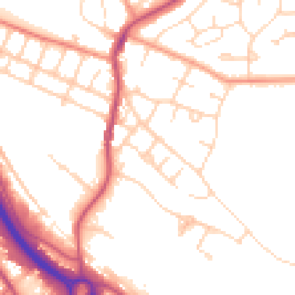 Daytime road noise heatmap for S41 9HT