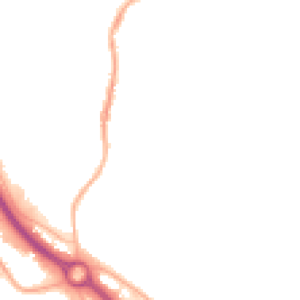 Night-time road noise heatmap for S41 9HW