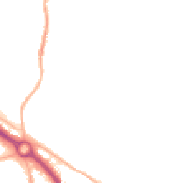 Night-time road noise heatmap for S41 9HX