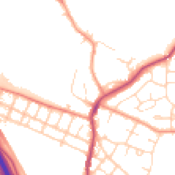 Daytime road noise heatmap for S41 9JX