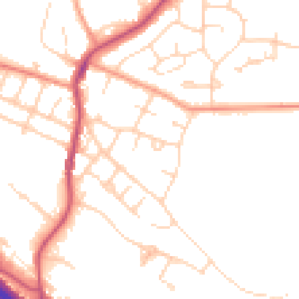 Daytime road noise heatmap for S41 9NH