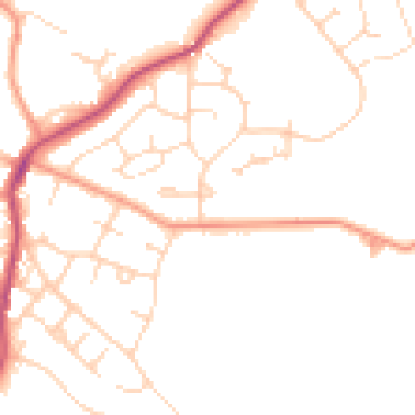 Daytime road noise heatmap for S41 9NU