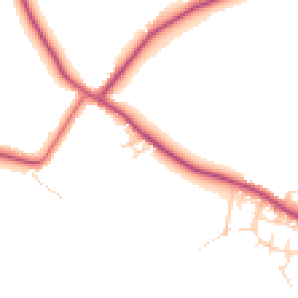 Daytime road noise heatmap for S41 9SB