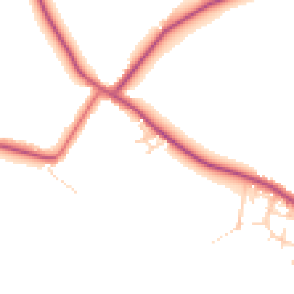 Daytime road noise heatmap for S41 9SD