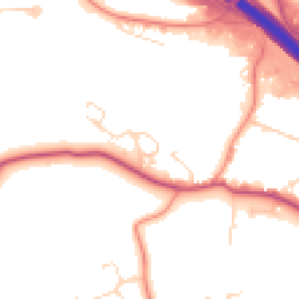 Daytime road noise heatmap for S41 9SH