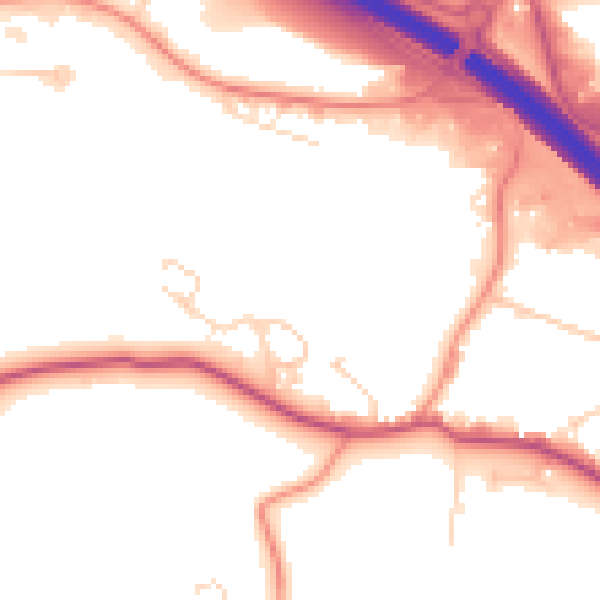 Daytime road noise heatmap for S41 9SJ
