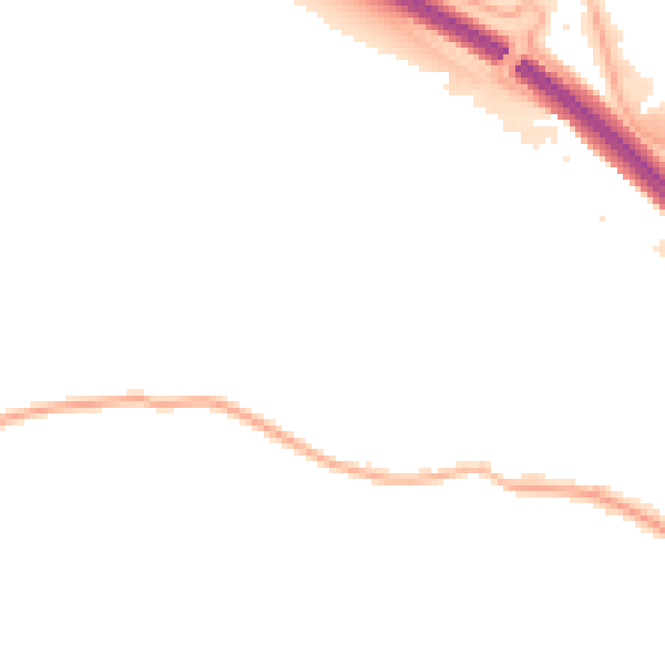 Night-time road noise heatmap for S41 9SJ