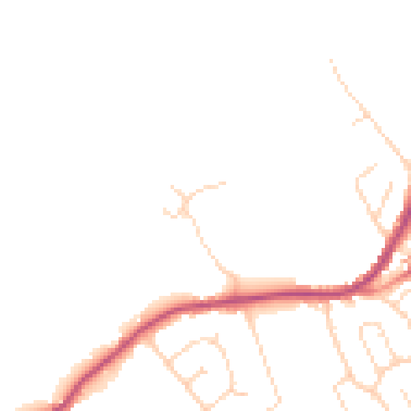 Daytime road noise heatmap for S41 9TA
