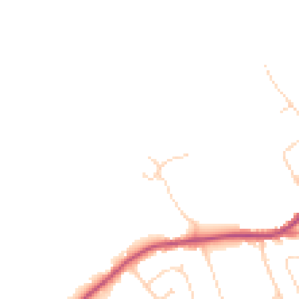 Daytime road noise heatmap for S41 9TB