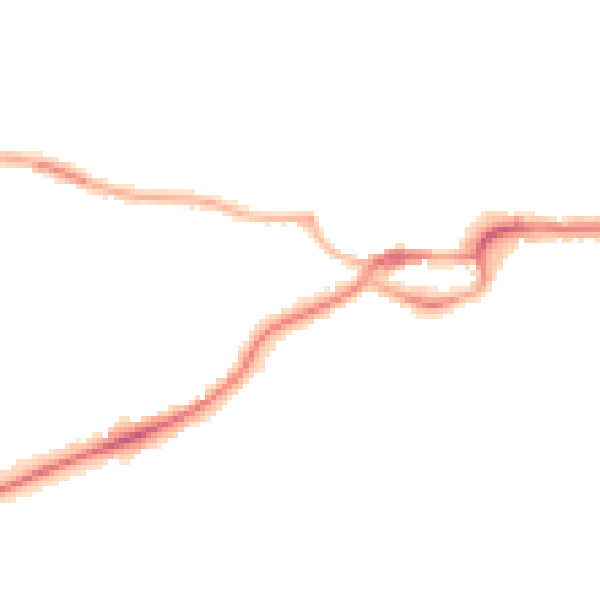 Night-time road noise heatmap for S43 1AD