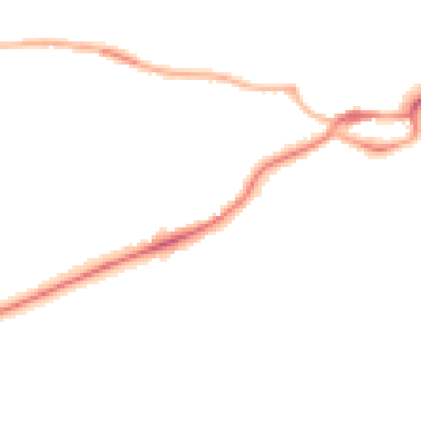 Night-time road noise heatmap for S43 1AG