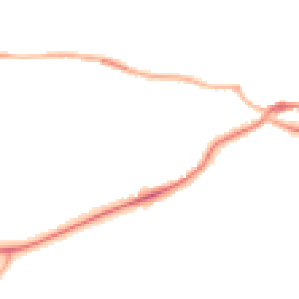 Night-time road noise heatmap for S43 1AL