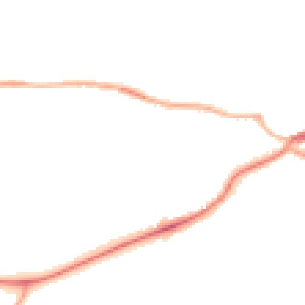 Night-time road noise heatmap for S43 1AR
