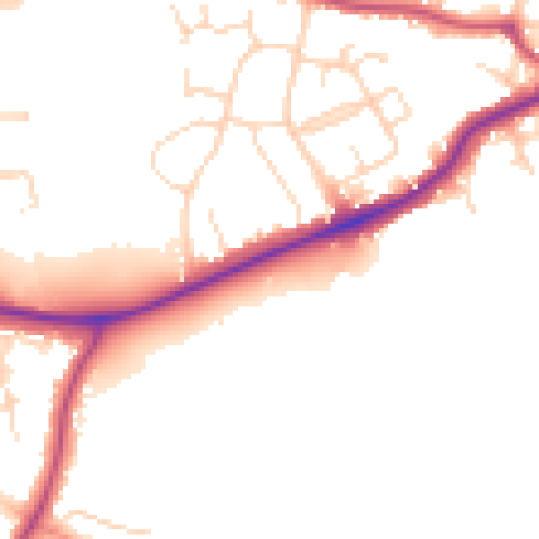 Daytime road noise heatmap for S43 1AU