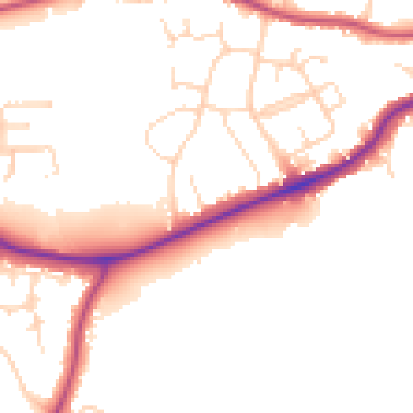 Daytime road noise heatmap for S43 1AX