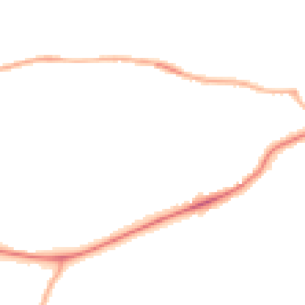 Night-time road noise heatmap for S43 1BB