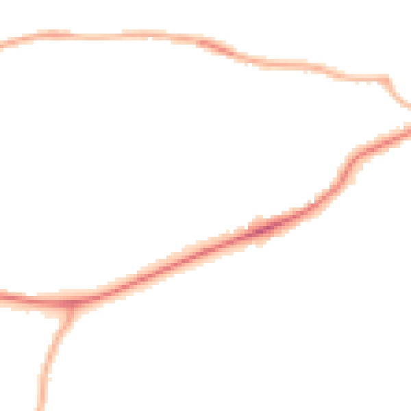 Night-time road noise heatmap for S43 1BD