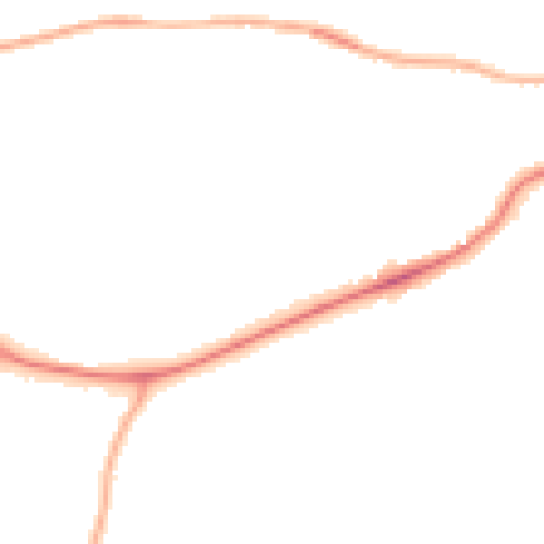 Night-time road noise heatmap for S43 1BL
