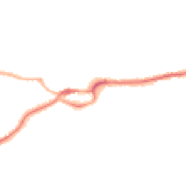 Night-time road noise heatmap for S43 1DE