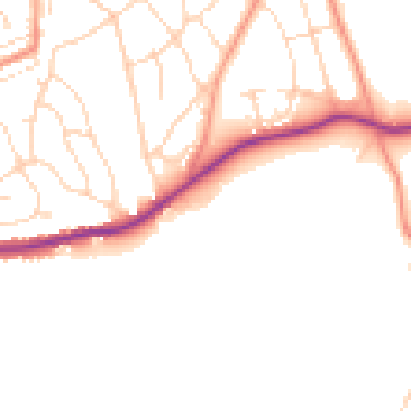 Daytime road noise heatmap for S43 1DQ