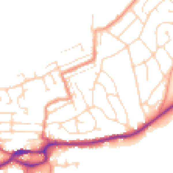 Daytime road noise heatmap for S43 1DR
