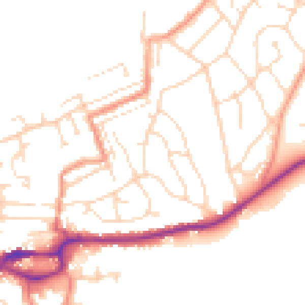 Daytime road noise heatmap for S43 1DS