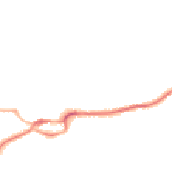 Night-time road noise heatmap for S43 1DZ