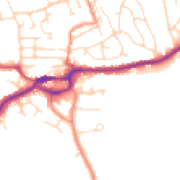 Daytime road noise heatmap for S43 1PH