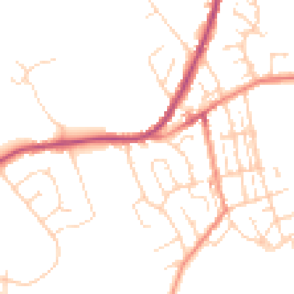 Daytime road noise heatmap for S43 2AH