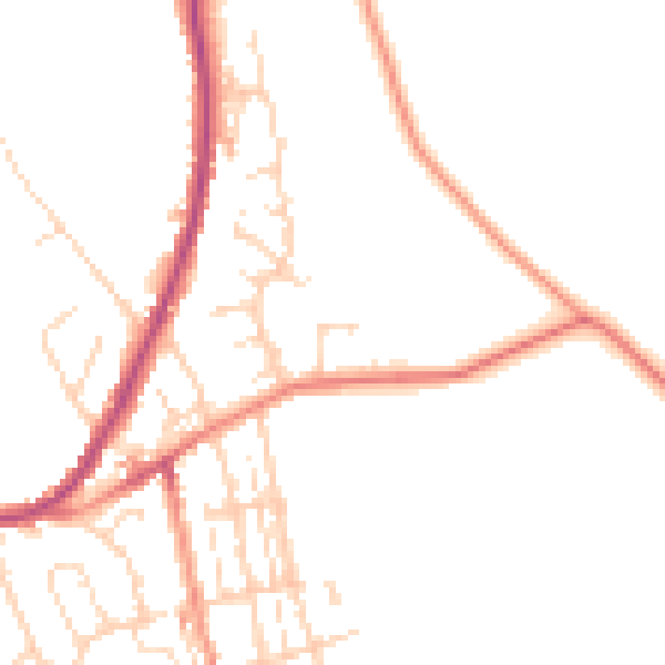 Daytime road noise heatmap for S43 2AY
