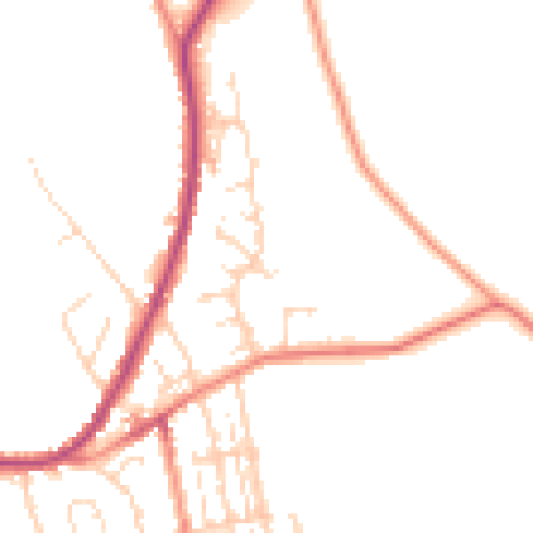 Daytime road noise heatmap for S43 2BE