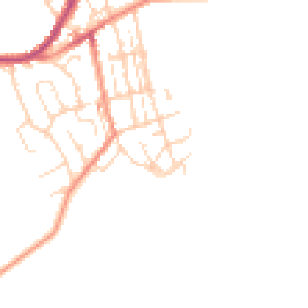 Daytime road noise heatmap for S43 2BX