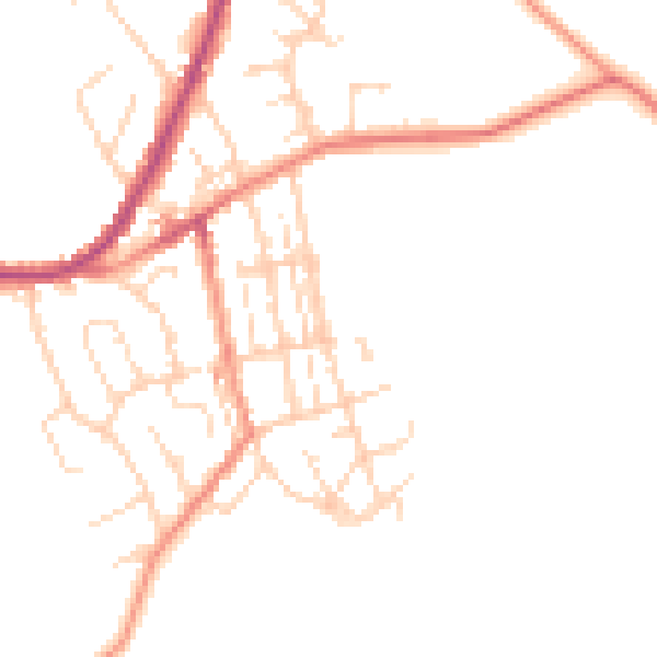 Daytime road noise heatmap for S43 2DF