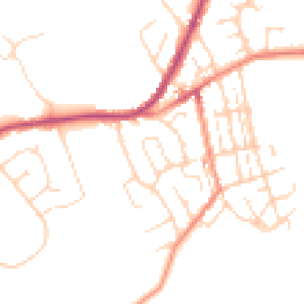 Daytime road noise heatmap for S43 2DN