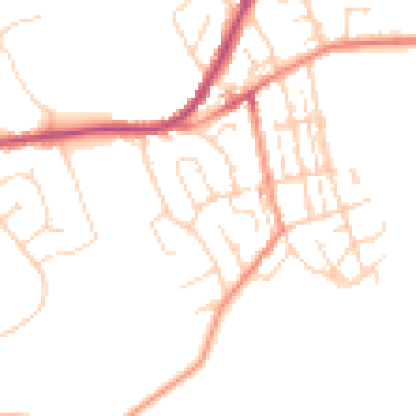 Daytime road noise heatmap for S43 2DP