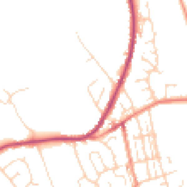 Daytime road noise heatmap for S43 2DS
