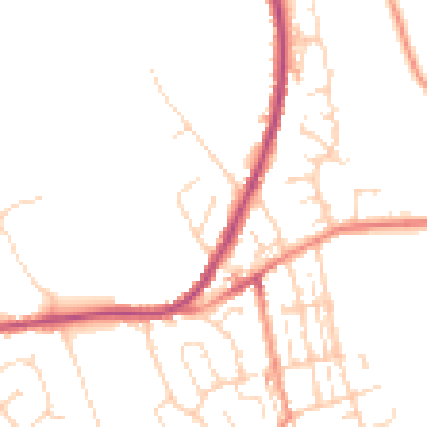 Daytime road noise heatmap for S43 2DT