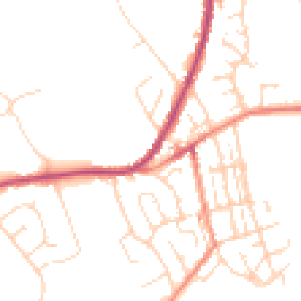 Daytime road noise heatmap for S43 2DU